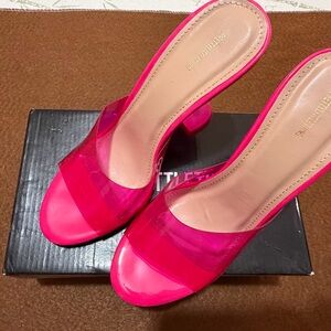 PrettyLittleThing Fuchsia Heeled Mules